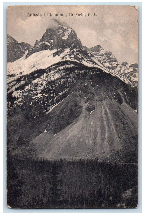 1912 Cathedral Mountain Nr Field British Columbia Canada Antique Posted Postcard