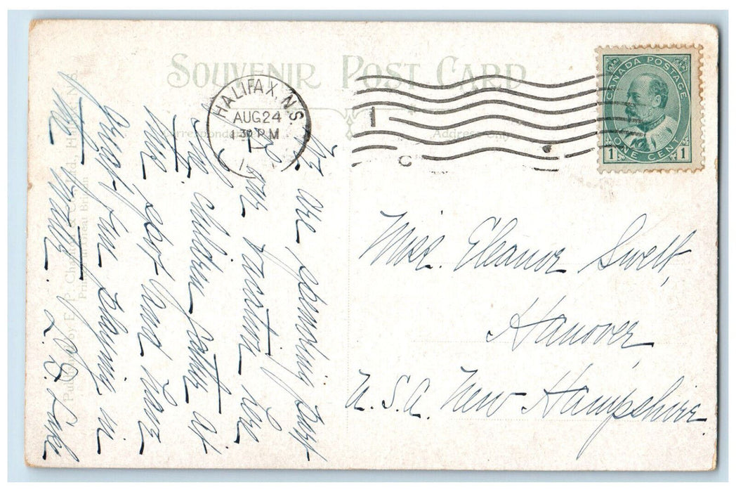 c1910 Boating View from Greenbank Halifax Nova Scotia Canada Postcard
