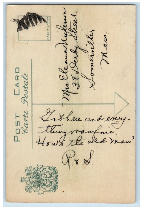 c1940's Business Section Main Street Yarmouth Nova Scotia Canada Postcard