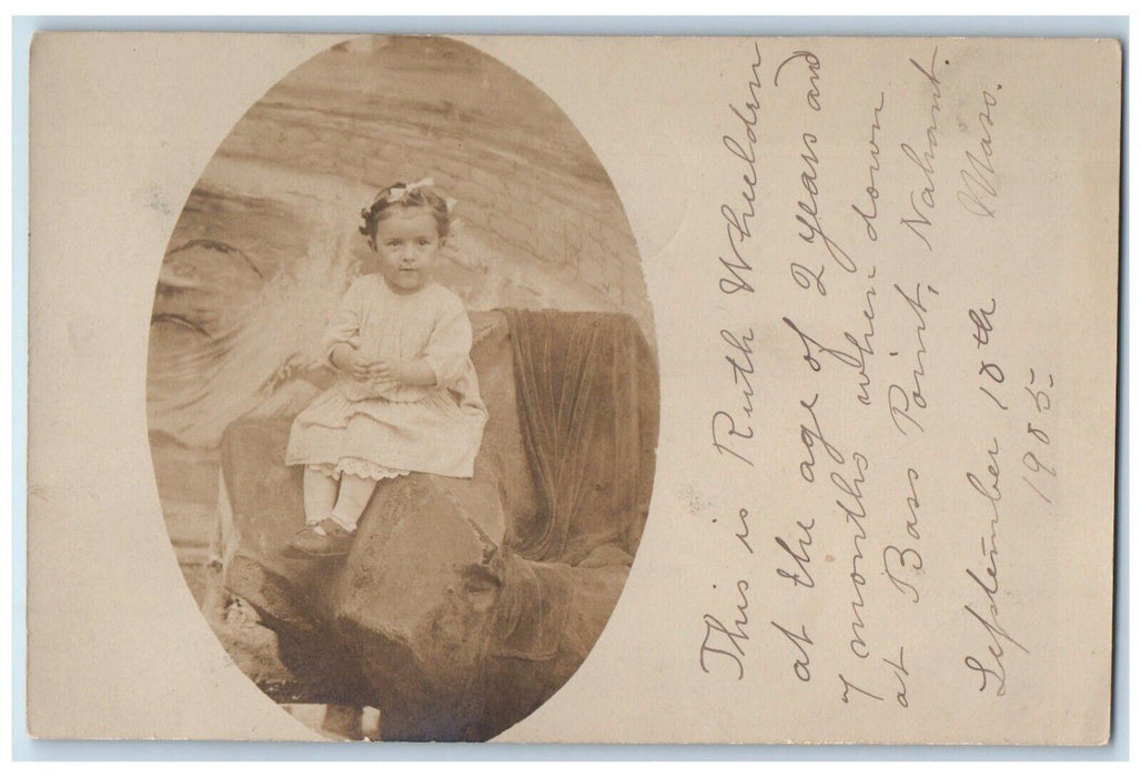 1905 Ruth Wheeldon Bass Point Nahant Massachusetts MA RPPC Photo Postcard