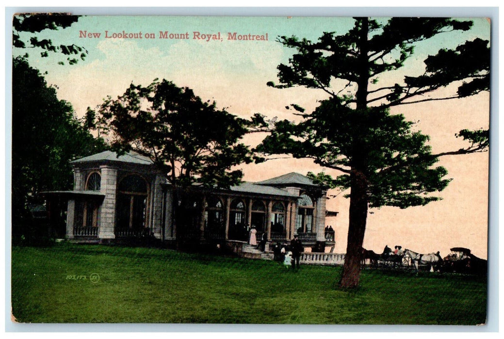 c1905 New Lookout on Mount Royal Montreal Quebec Canada Unposted Postcard