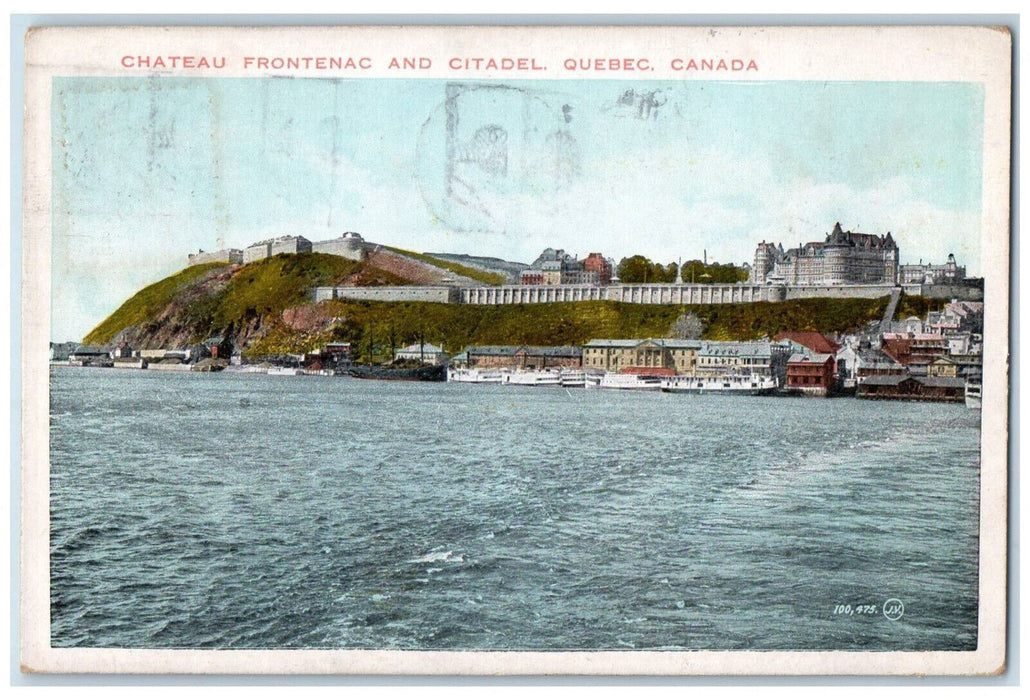 1926 Chateau Frontenac and Citadel Quebec Canada Vintage Posted Postcard