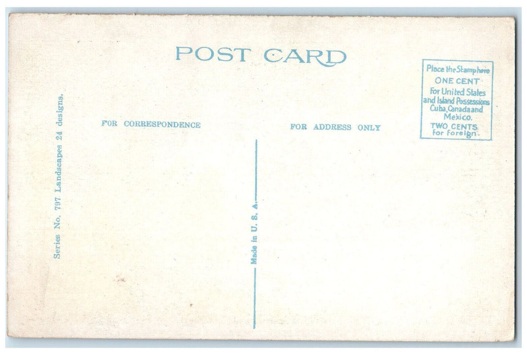 c1910 River and Greenery Scene Near Windsor Ontario Canada Unposted Postcard
