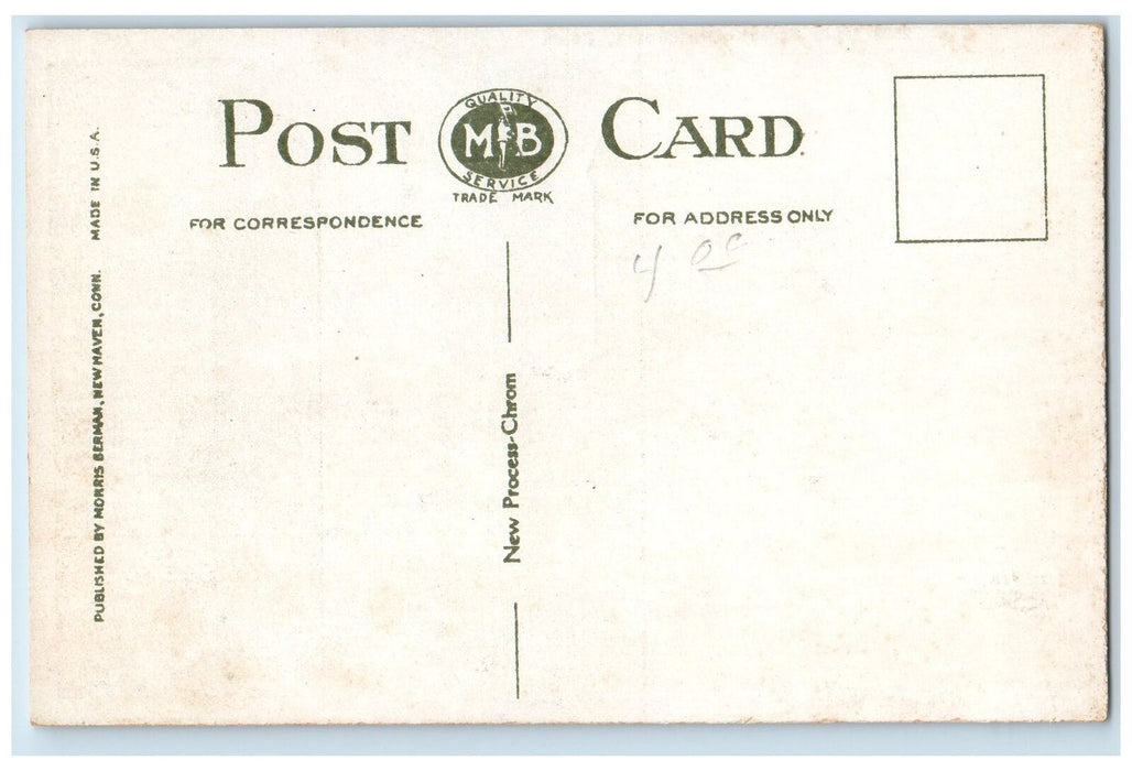 c1920 Main Street Railway Tramway Establishments People Bridgeport CT Postcard