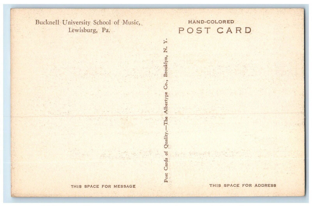c1940 Bucknell University School Music Exterior Lewisburg Pennsylvania Postcard