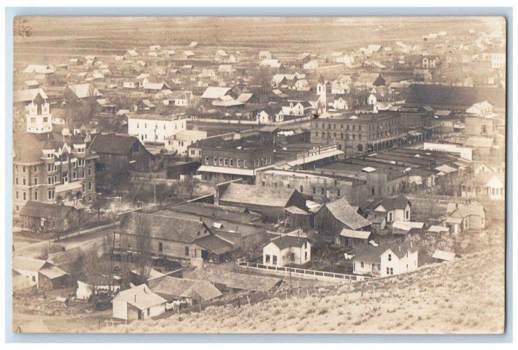 c1910's Bird's Eye View Of Lakeview Oregon OR Antique RPPC Photo Postcard
