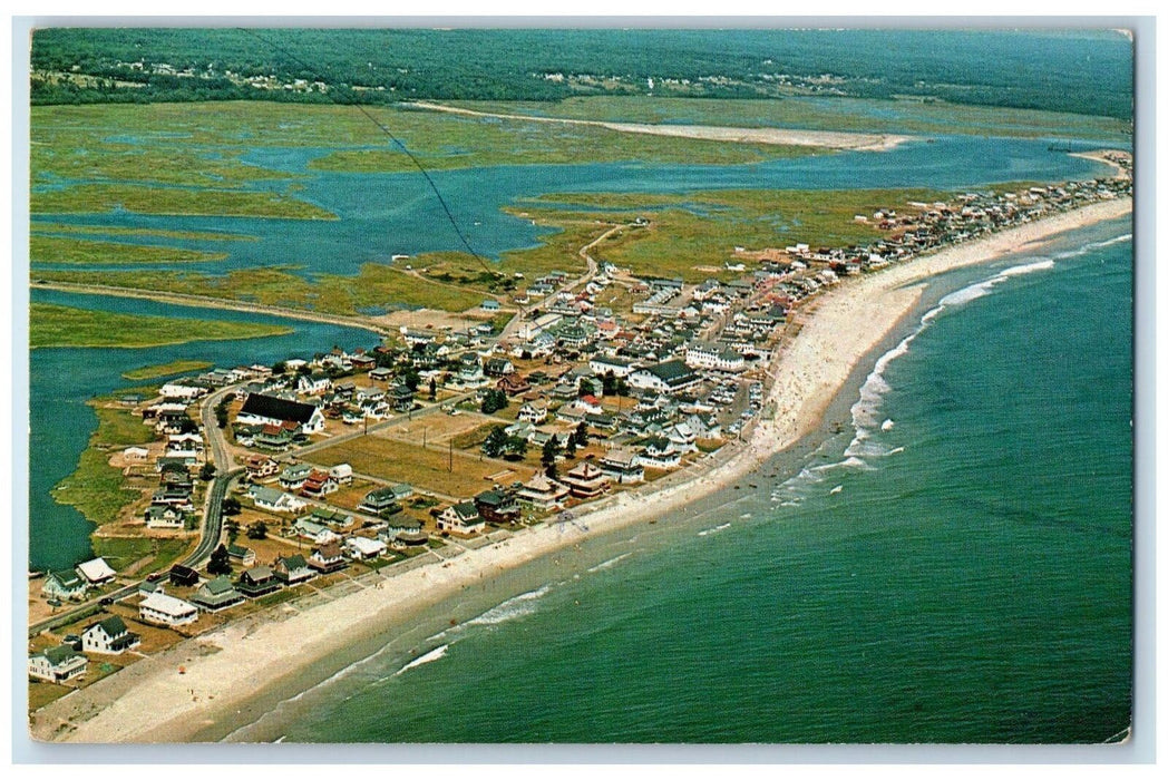 1982 Aerial View Beach Area Restaurant Hotel Building Wells Maine ME Postcard