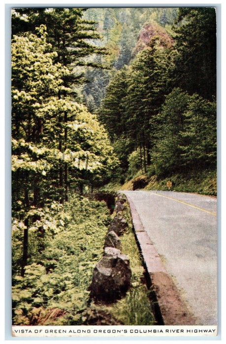 Vista Of Green Oregon's Columbia River Hwy Pendleton OR Soldier Mail Postcard