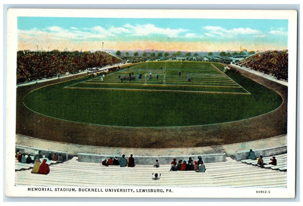 c1920 Memorial Stadium Bucknell University Sport Lewisburg Pennsylvania Postcard