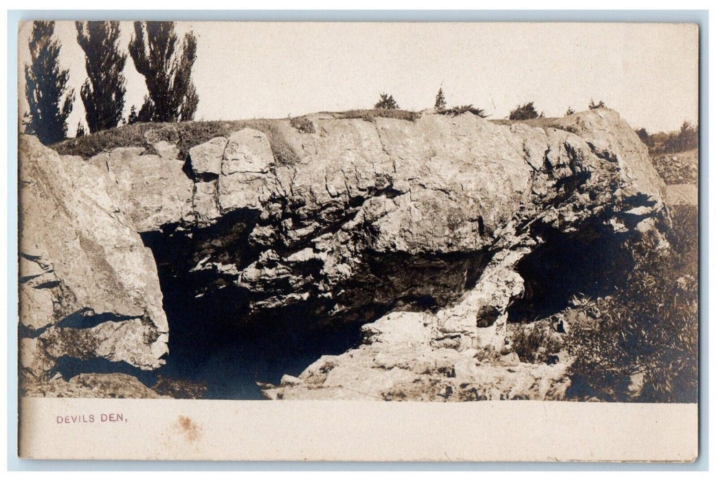 c1905 View Of Devils Den Newbury Massachusetts MA Antique RPPC Photo Postcard