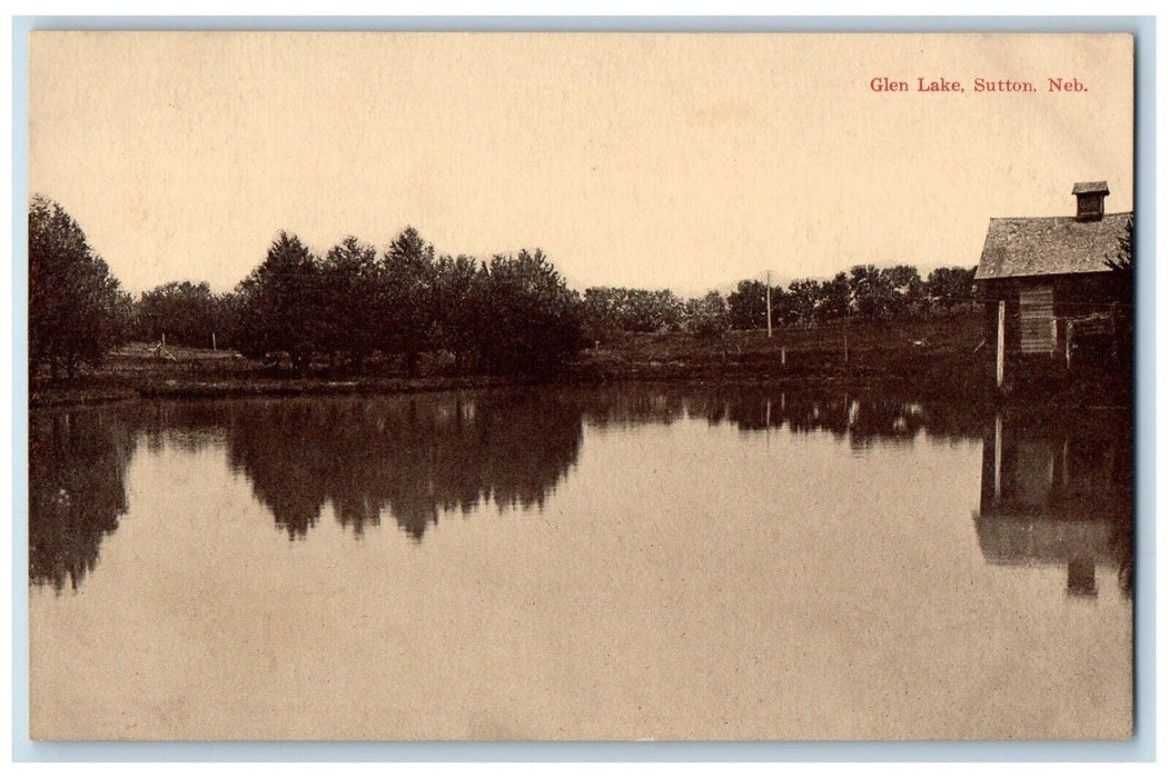 c1910 Scenic View Glen Lake House Sutton Nebraska NE Antique Vintage Postcard
