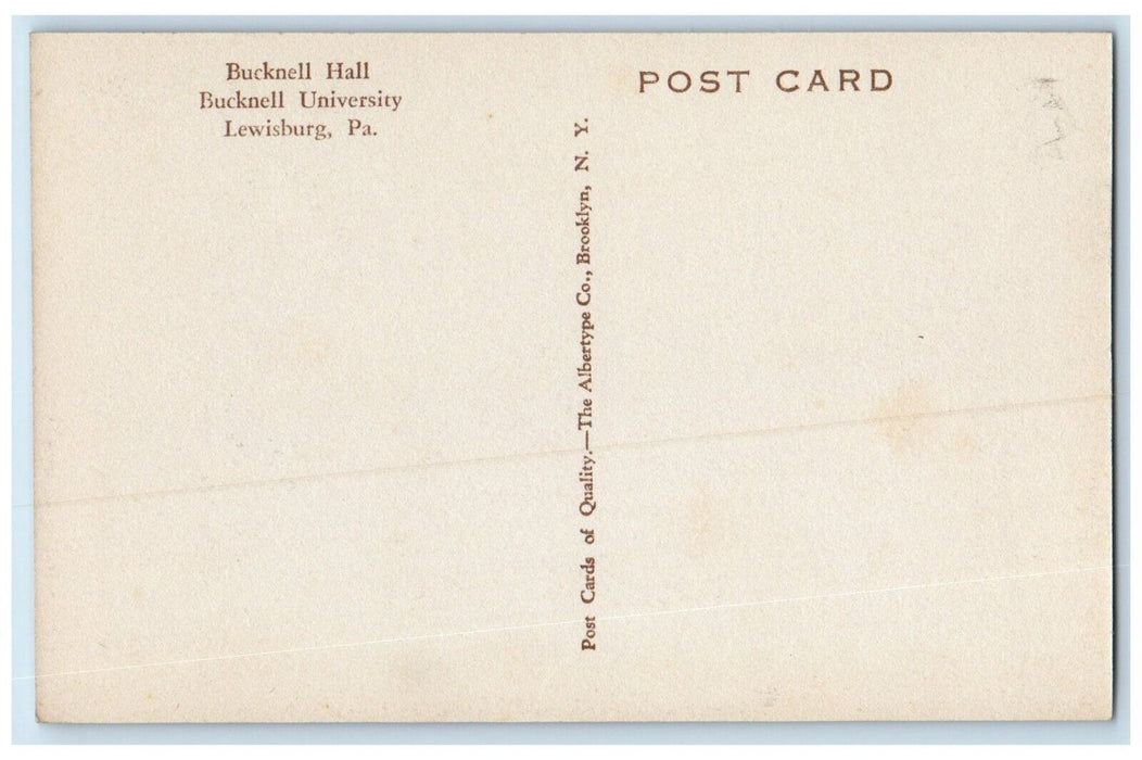 c1940 Bucknell Hall Bucknell University Exterior Lewisburg Pennsylvania Postcard