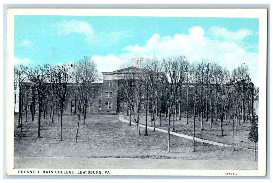 c1920 Bucknell Main College Exterior Building Lewisburg Pennsylvania PA Postcard