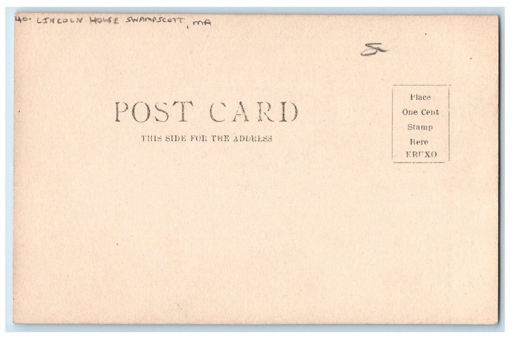 View Of Lincoln House Boats Swampscott Massachusetts MA RPPC Photo Postcard