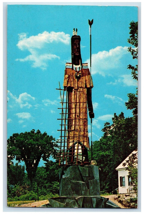 1971 The Skowhegan Indian View Monument Sculptured Skowhegan Maine ME Postcard