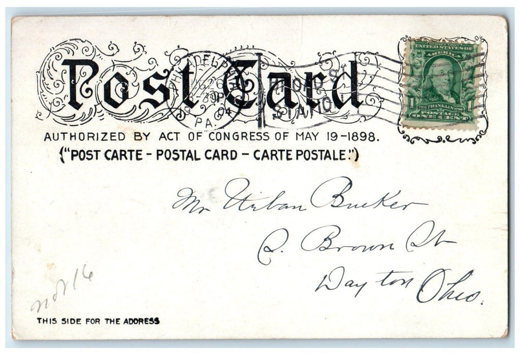 1898 8th St. North From Market Philadelphia Pennsylvania Act Congress Postcard