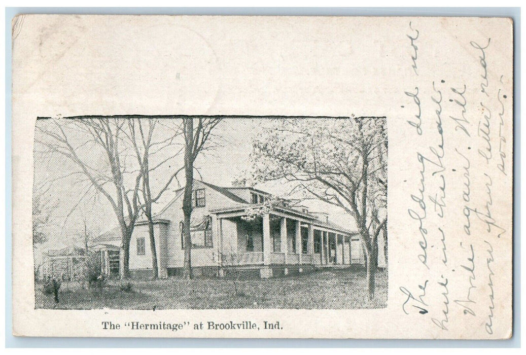 1906 Hermitage House Brookville Indiana PMC Vintage Posted Postcard