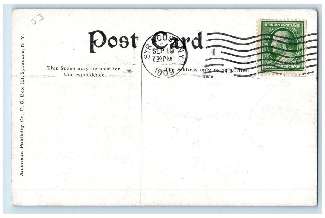 1909 Empire House Syracuse New York NY Posted American Publicity Co Postcard