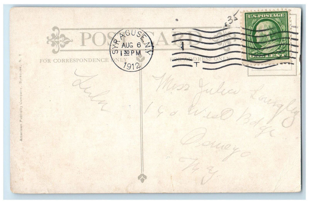 1912 Hospital of the Good Shepherd Syracuse NY American Publicity Co Postcard