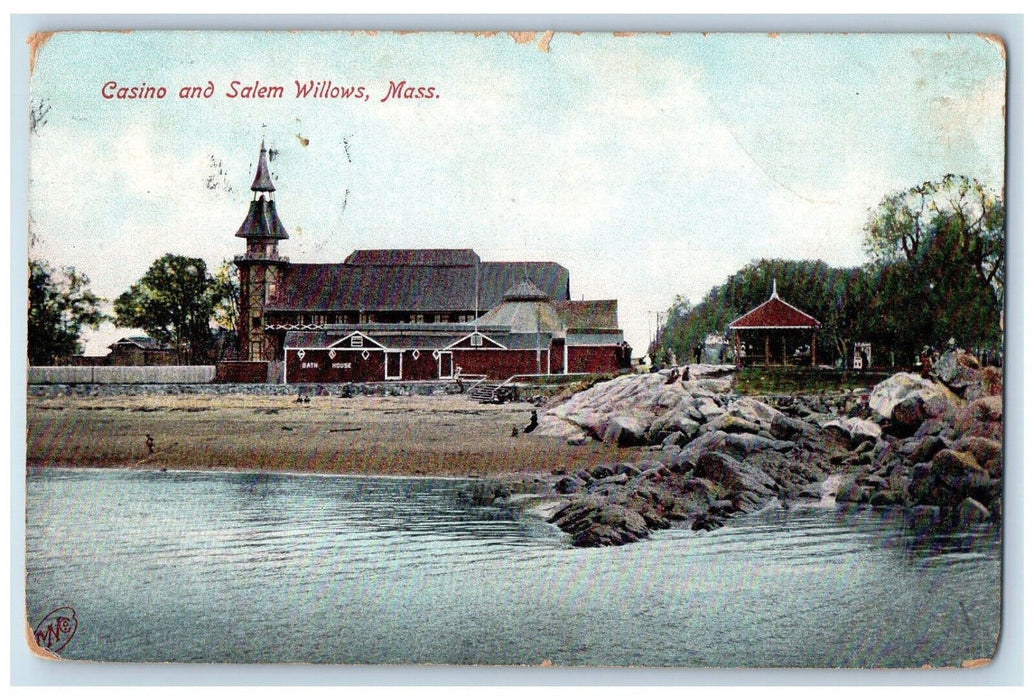 c1905 Casino and Salem Willows Salem Massachusetts MA Antique Postcard