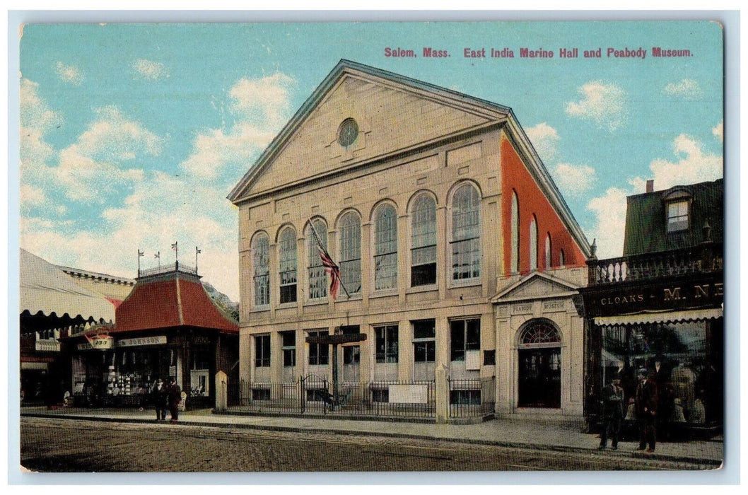 c1910 East India Marine Hall and Peabody Museum Salem Massachusetts MA Postcard