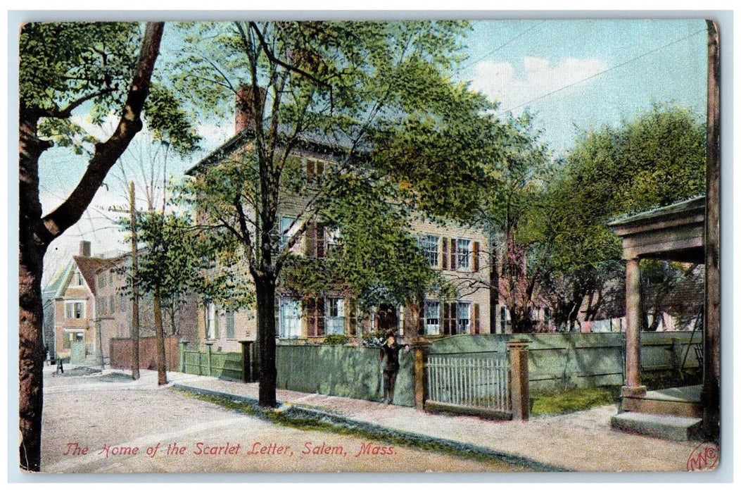 c1905 The Home of Scarlet Letter, Salem Massachusetts MA Vintage Postcard