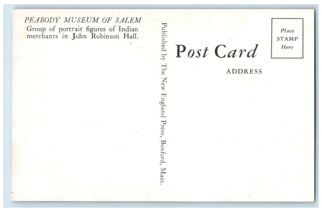 c1960's Indian Merchants Peabody Museum of Salem Massachusetts MA Postcard