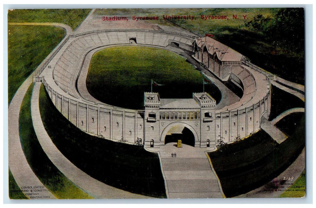 c1910 Stadium Syracuse University Syracuse New York NY Rudolph Bros Postcard