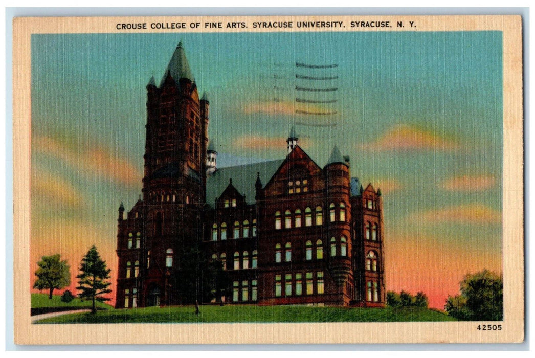 1941 Crouse College of Fine Arts Syracuse University Syracuse NY Postcard