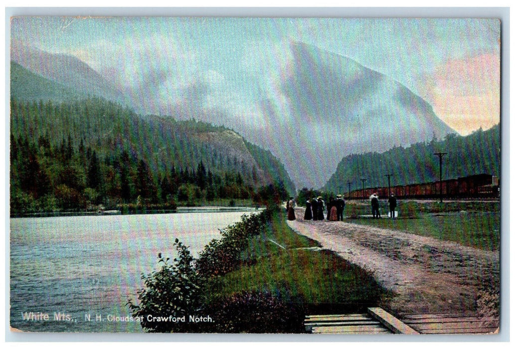 c1910 Clouds at Crawford Notch White Mountains New Hampshire NH Postcard