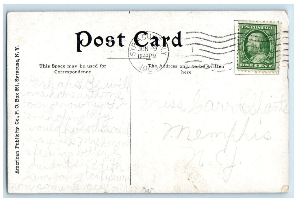 1909 Kirkpatrick Memorial Syracuse NY American Publicity Co. Postcard