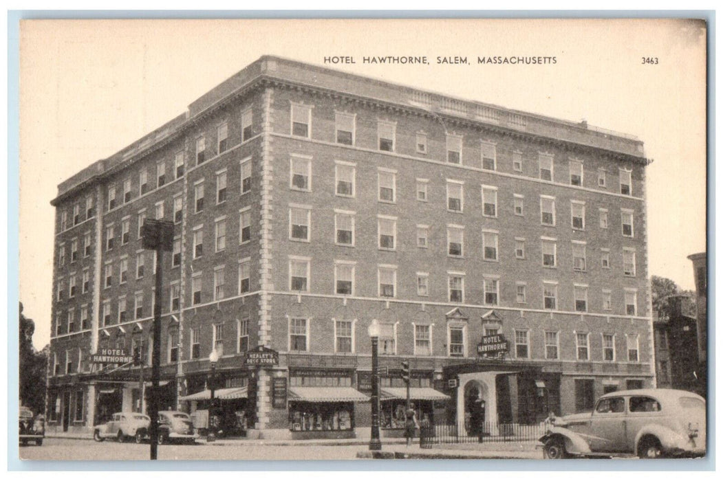 c1940s Hotel Hawthorne Salem Massachusetts MA American Art Postcard Co. Postcard