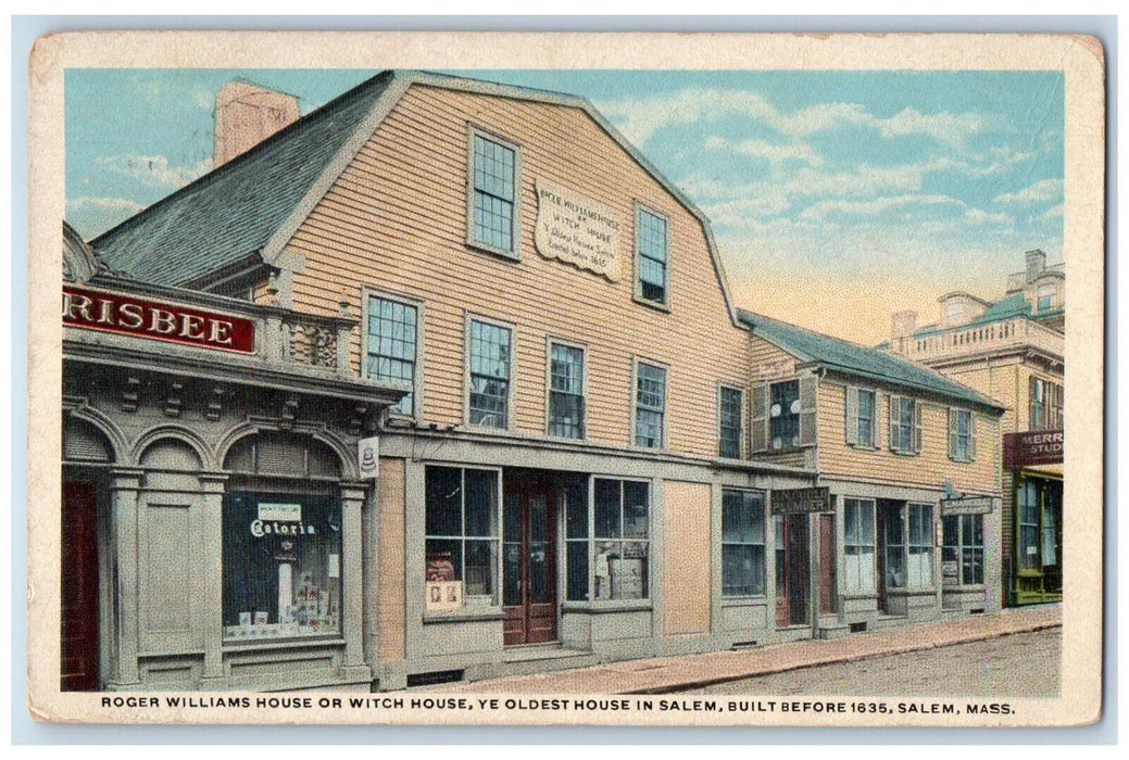 c1940's Roger Williams House or Witch House Salem Massachusetts MA Postcard