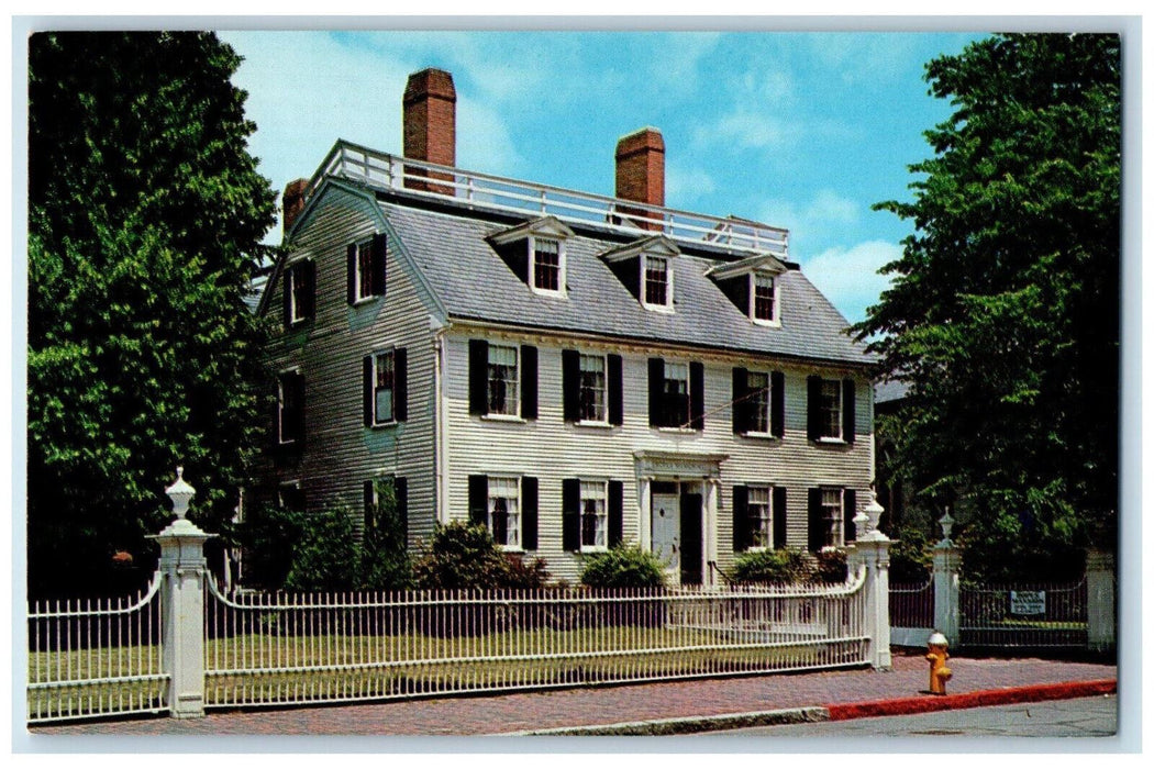 c1950's Ropes Mansion Essex Street Salem Massachusetts MA Vintage Postcard