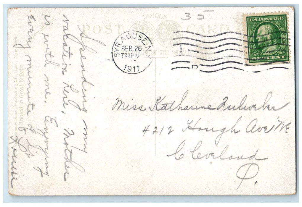 1911 University College of Applied Science Syracuse New York NY Postcard