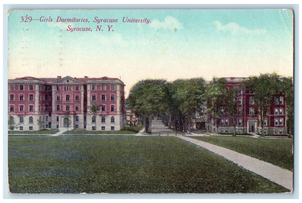 1911 Girls Dormitories Syracuse University Syracuse NY Rudolph Bros. Postcard