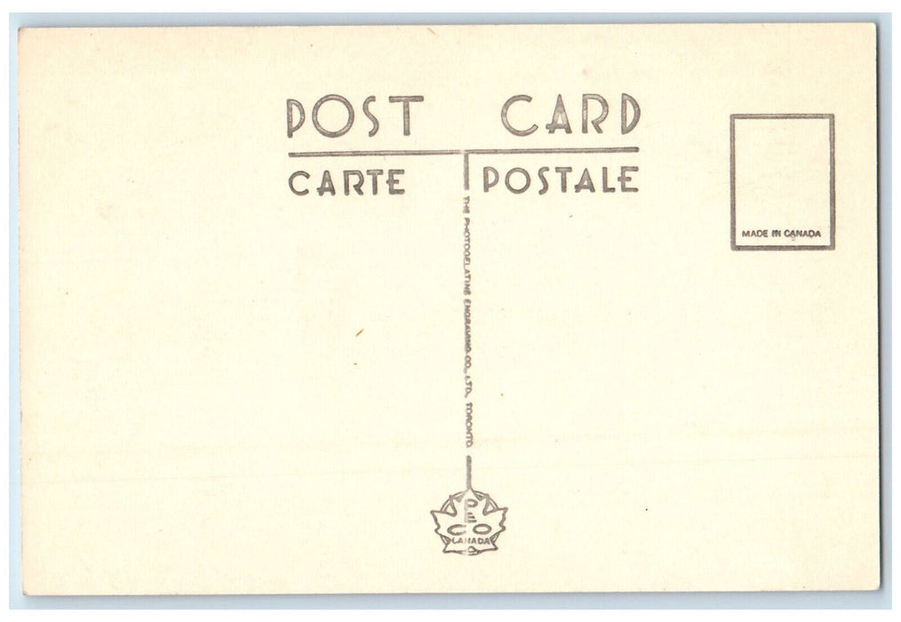 c1940's National Railway Jacques Cartier Cross Gaspe Harbour Canada Postcard