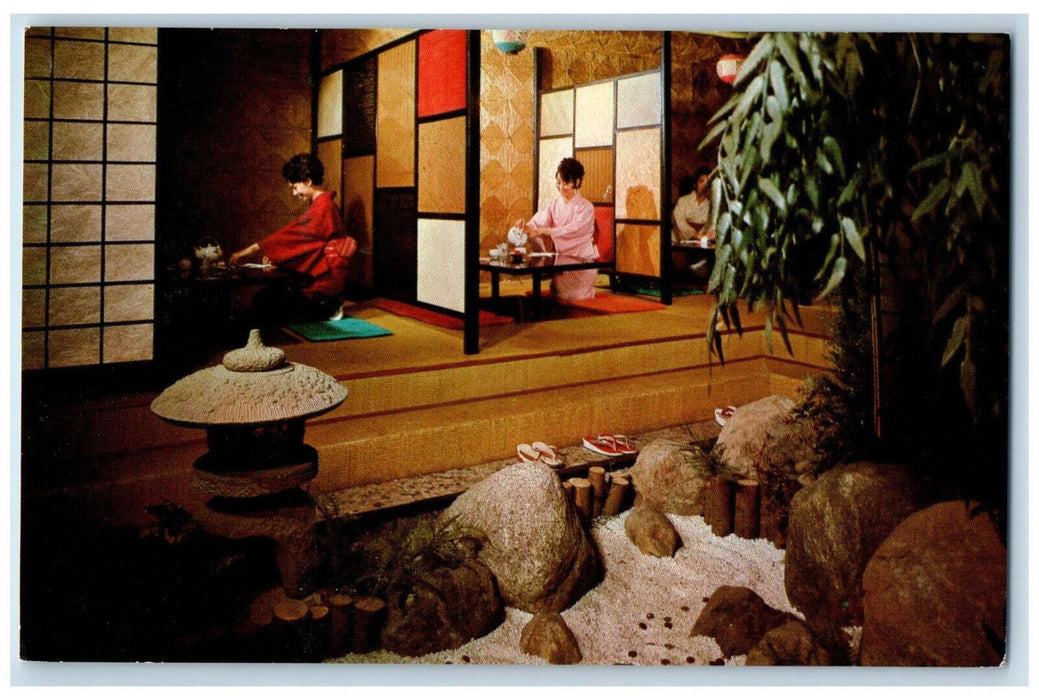 c1950's Maiko Gardens Japanese Restaurant Vancouver BC Canada Postcard