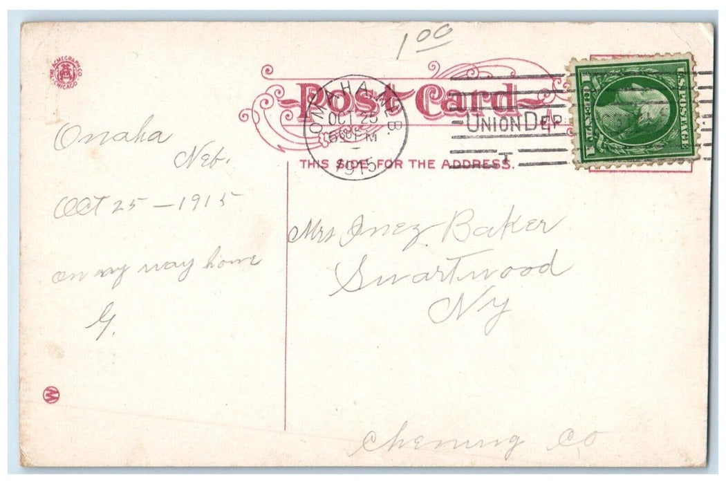 1915 St John Church Creighton University Building Street Omaha Nebraska Postcard