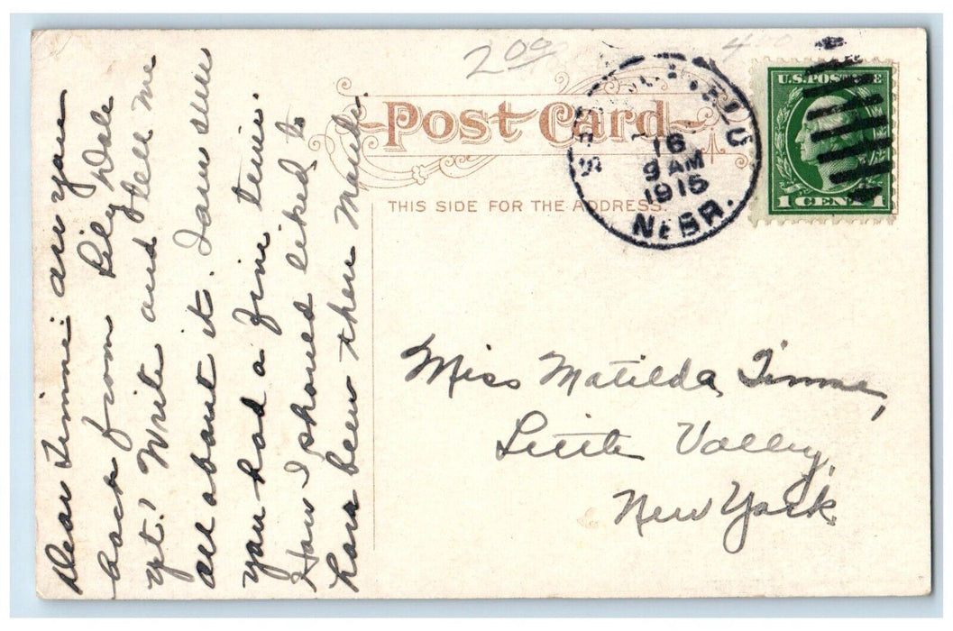 1915 16th Street North From Farnam Streetcar Building Omaha Nebraska NE Postcard