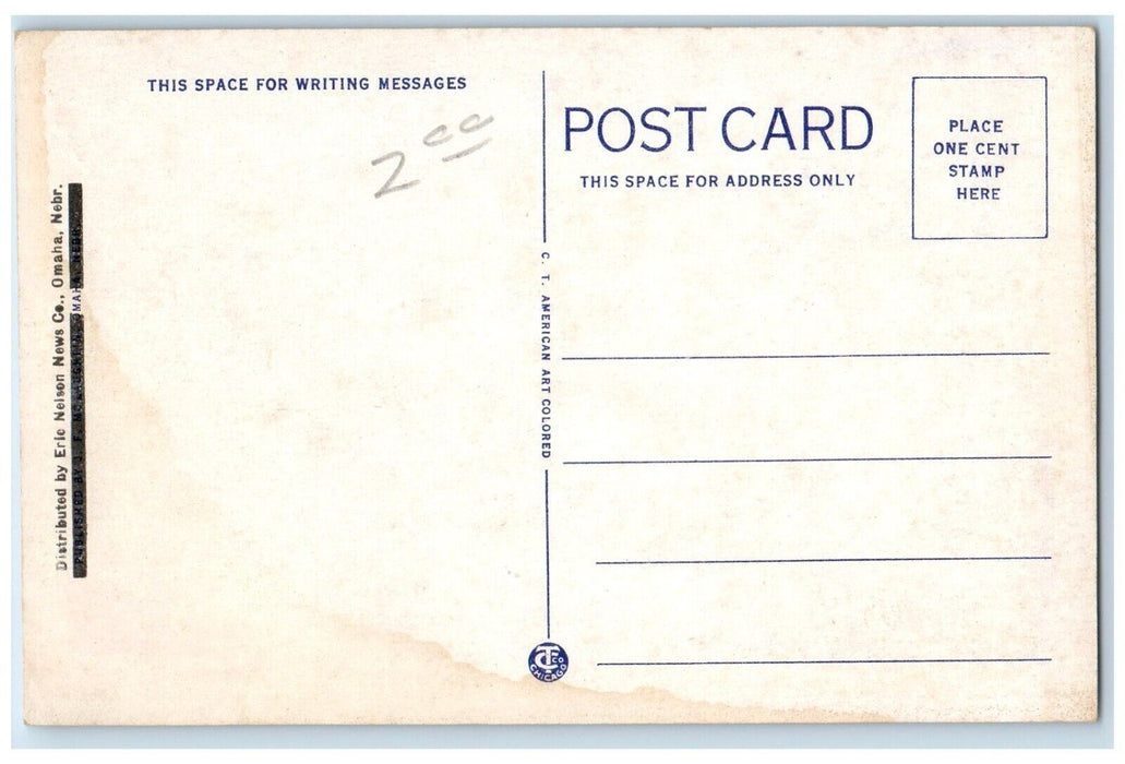 1920 Birds Eye View Wholesale District Building Omaha Nebraska Unposted Postcard