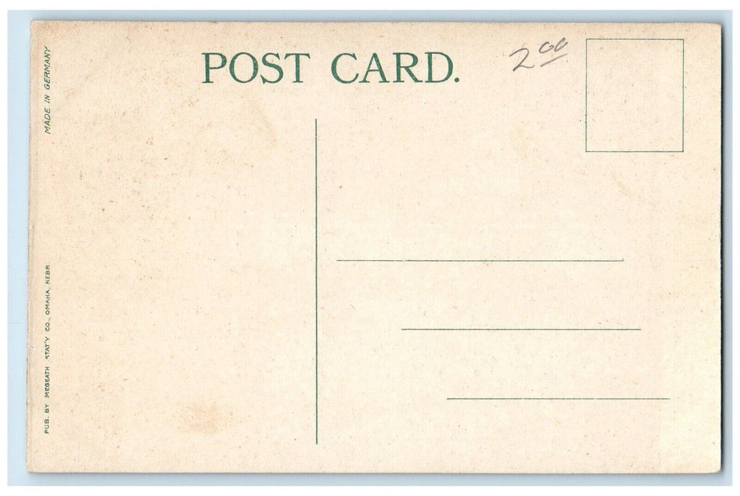 1910 Aerial Farnam Street Looking West From 15th Omaha Nebraska Vintage Postcard