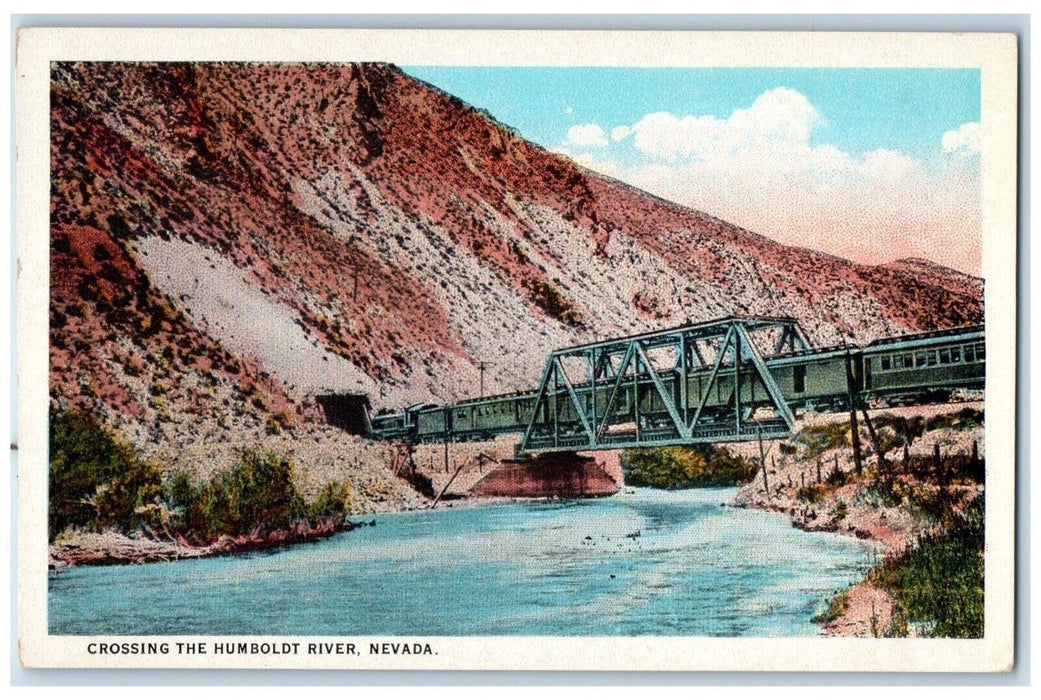 c1920 Scenic View Crossing The Humboldt River Nevada NV Antique Vintage Postcard