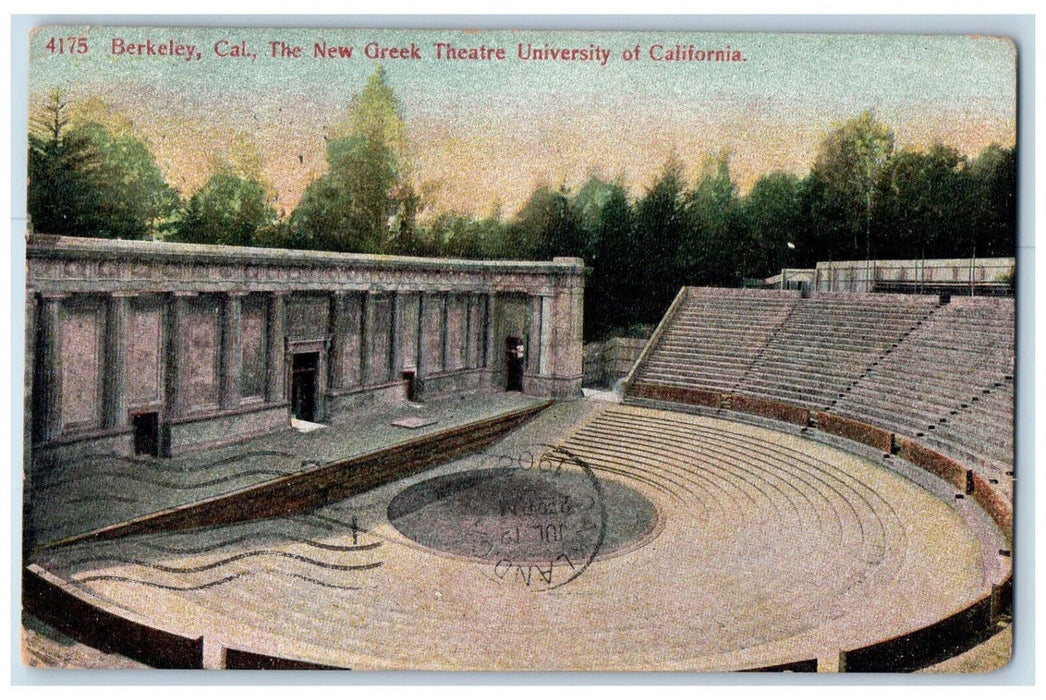 1908 The New Greek Theatre University Of California Berkeley CA Antique Postcard