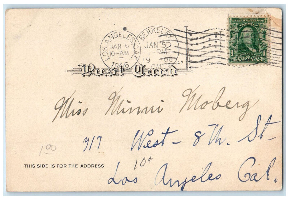 1906 View Of University Of California State University Berkeley CA Postcard