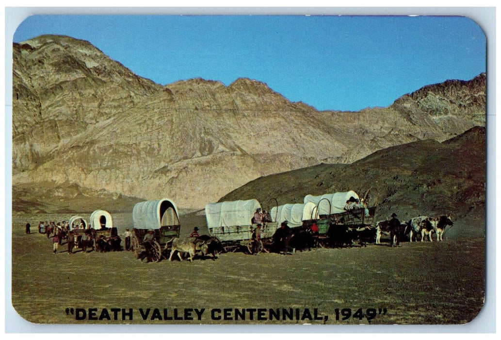 Western Transportation Death Valley Centennial 1949 California CA Postcard
