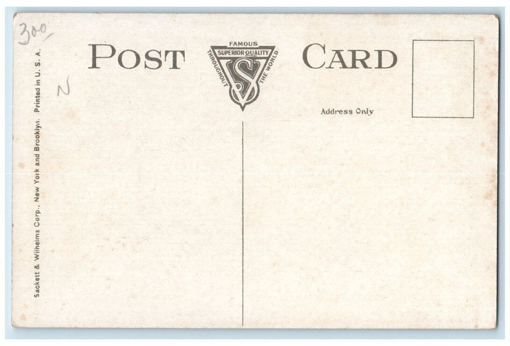 c1910 St. Mary's Catholic School Rectory Exterior Fort Jervis New York Postcard