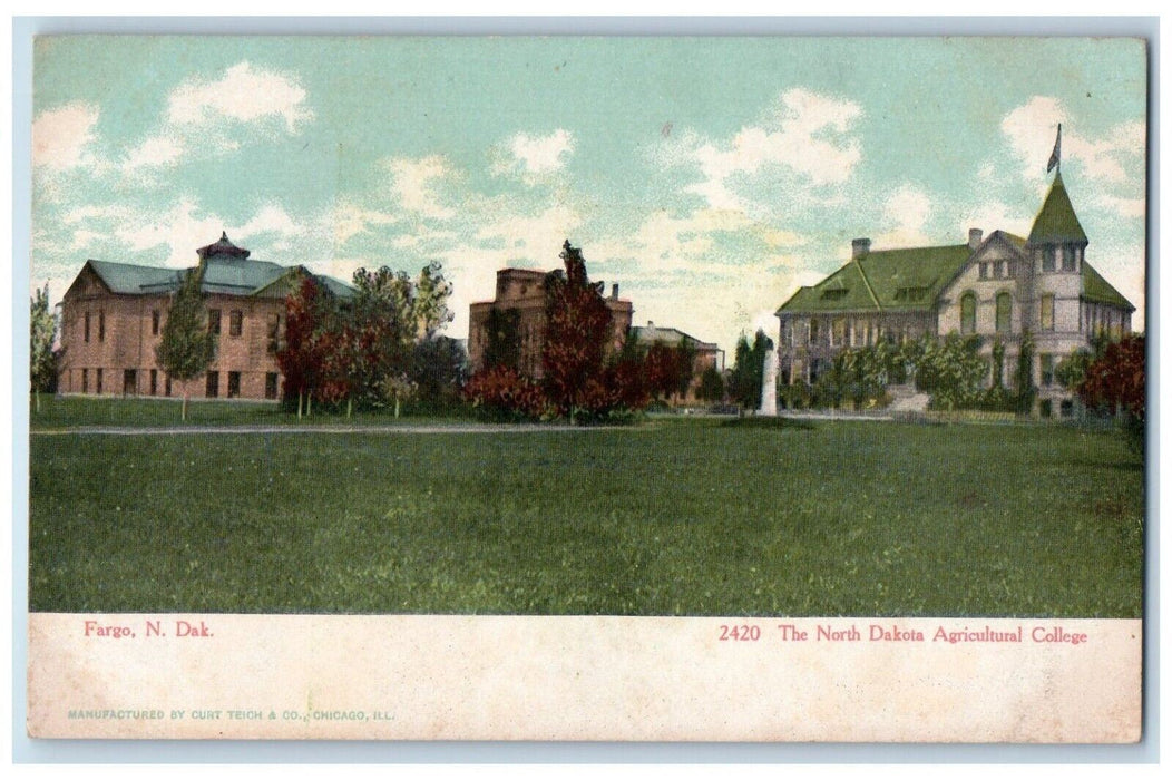 c1905 North Dakota Agricultural College Building Fargo North Dakota ND Postcard
