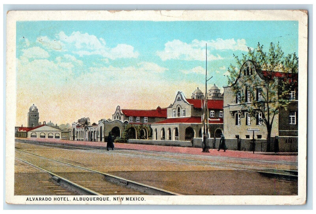 1925 Alvarado Hotel Albuquerque New Mexico NM Antique Railroad Railway Postcard