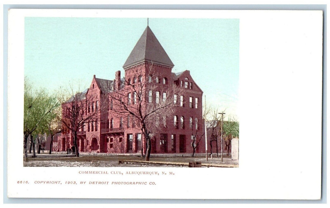 c1905 Roadside View Commercial Club Albuquerque New Mexico NM Antique Postcard